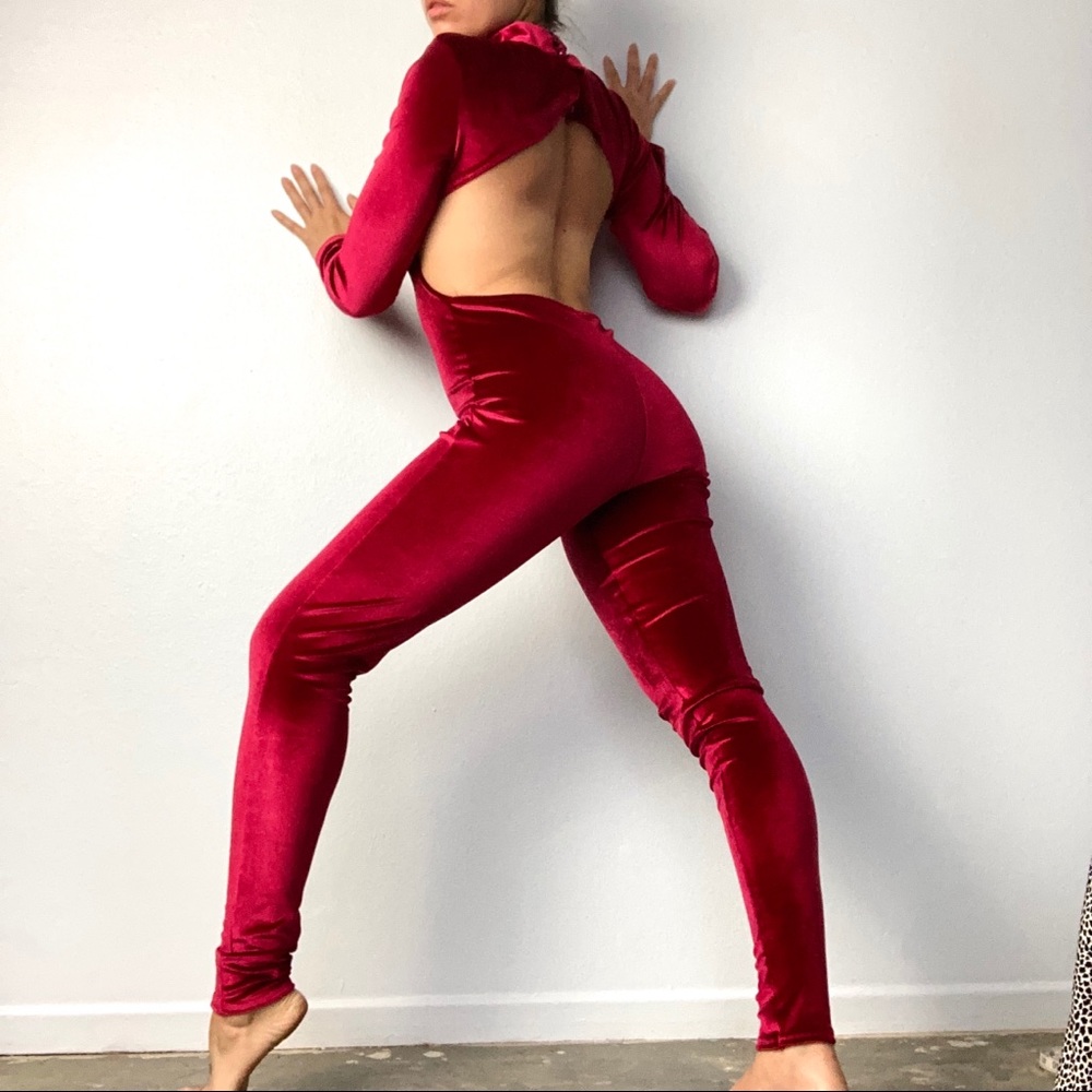 🚫SOLD🚫 Nasty Gal Velvet Cat Suit